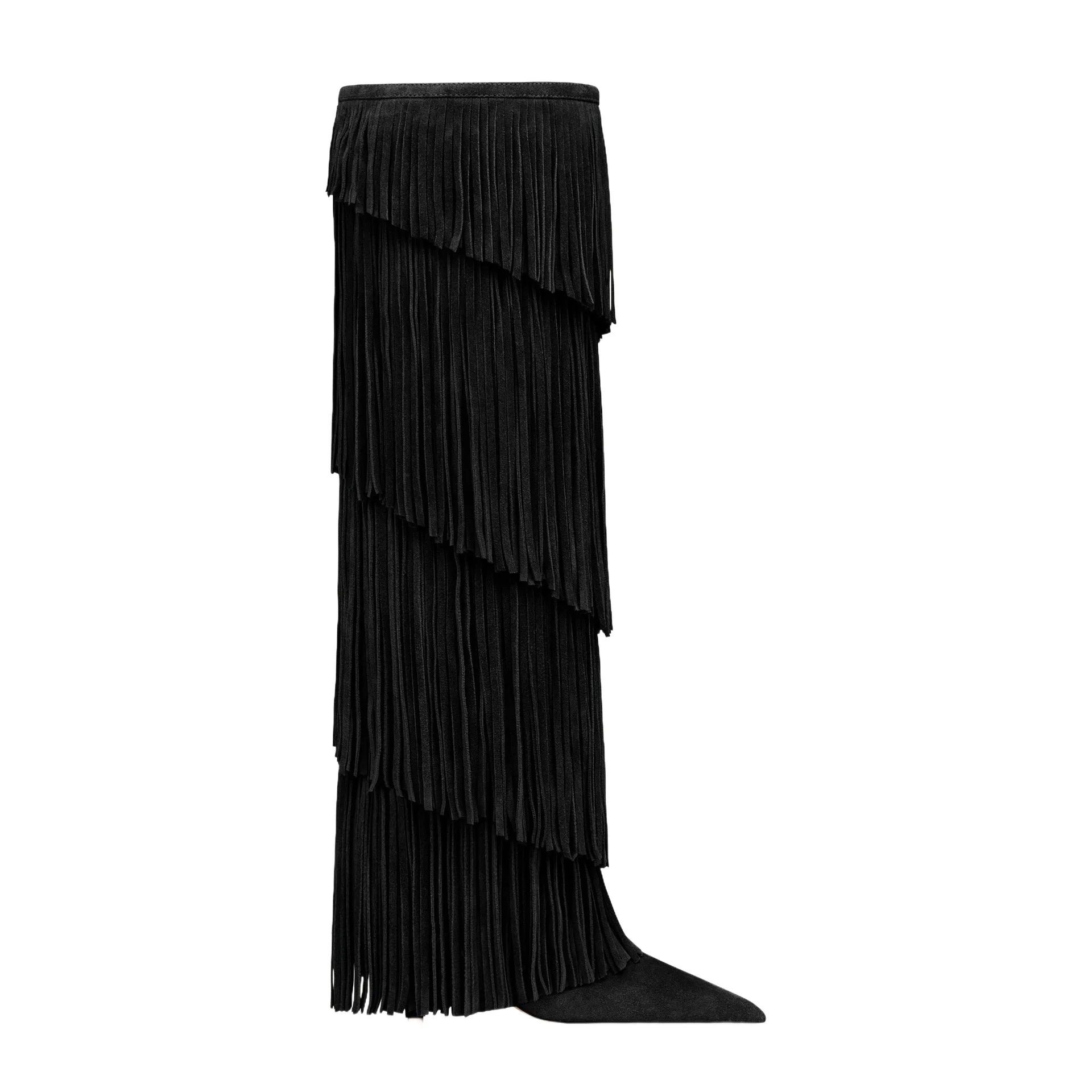 Sarah Retro Tassels Knee-High Boot - Image 6