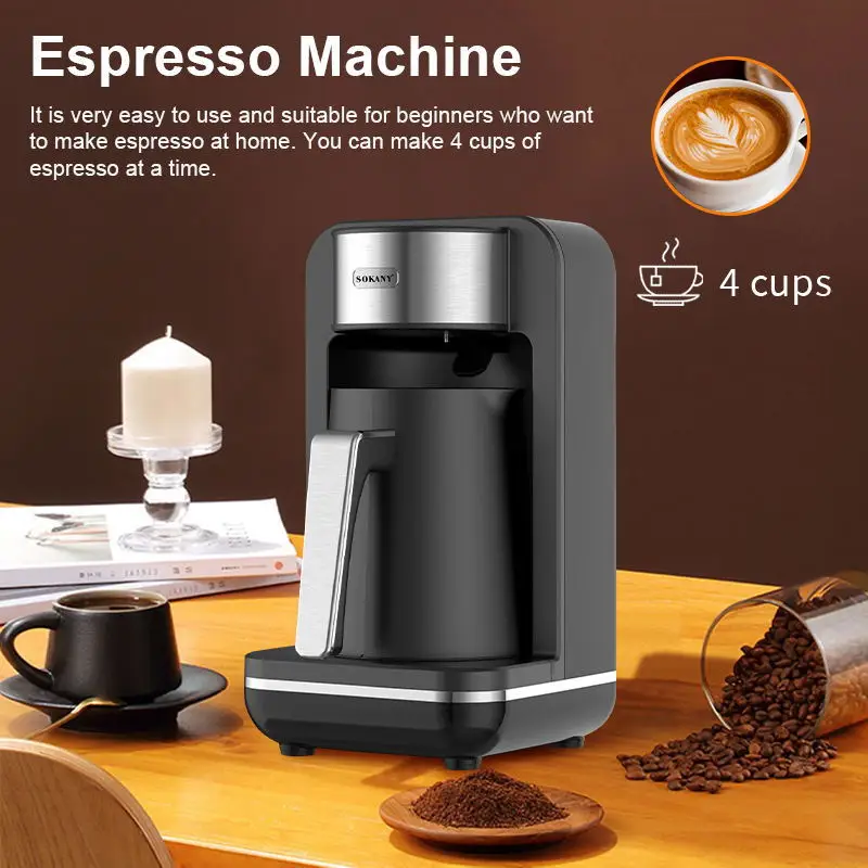 SOKANY 0137 Coffee Pot Hot Brewing Home Office Machine with Cup