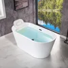 59" Freestanding Bathtub with Bathtub Spa Pillow，Bottom with Stainless Steel Bracket Makes，1- 2 Persons Bathing， Luxury Bathtub 1