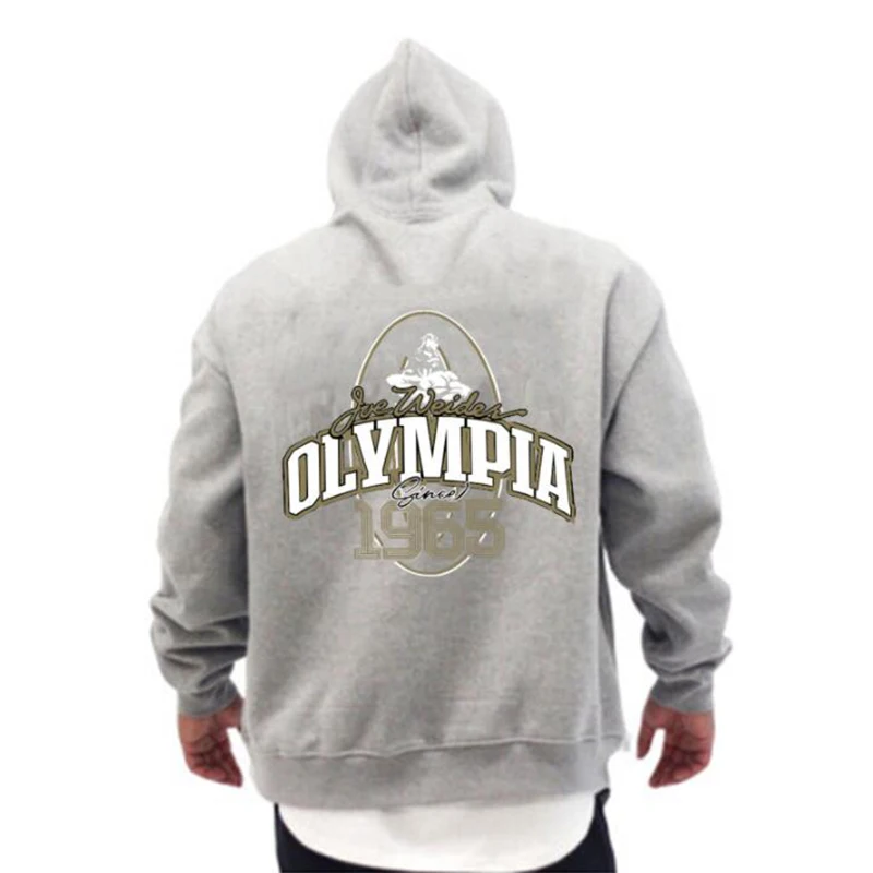 OLYMPIA Autumn winter Men's Fashion New Orsay Commemorative Fitness Hooded Sweatshirt Trend Olympia Casual Running Sports Tops