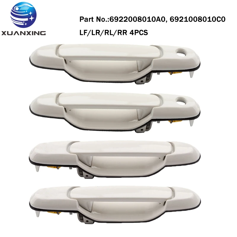 

69230-08020 RR/RL 69220-08010 FL/FR внешняя дверная ручка Передняя дверная ручка белая для Toyota Sienna 1998-2002