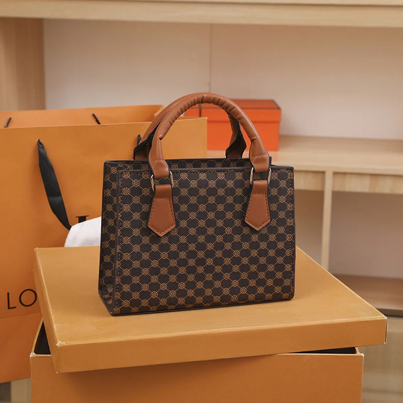 thumbnail image 1 of Bolsos pequeños con asa superior y estampado de flores a la moda para mujer, bolsos de hombro tipo bandolera cuadrados informales para mujer, bolsos de mano para uso diario y regalo, 1 of 5