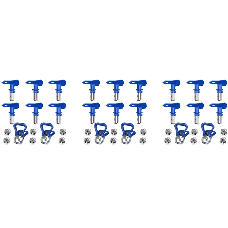 

3X Airless Paint Nozzles Set,Reversible Spray Tips Airless Paint Sprayer Nozzle Airless Sprayer Spraying Machine Parts