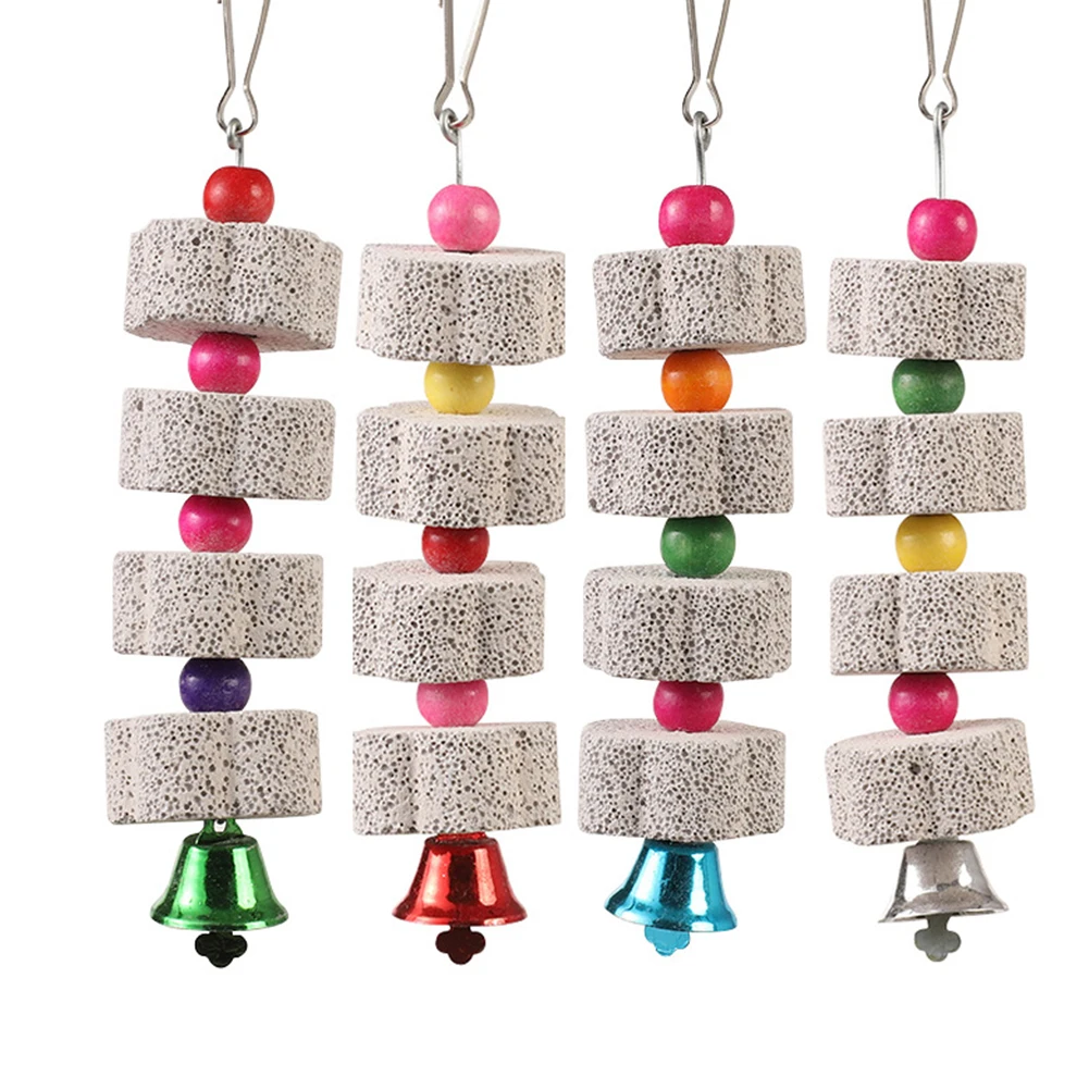 

Камень минеральный для домашних животных, клетка для птиц, игрушка, шлифовальный камень в форме цветка, Подвесной Стиль, аксессуары для украшения Клетки для попугая