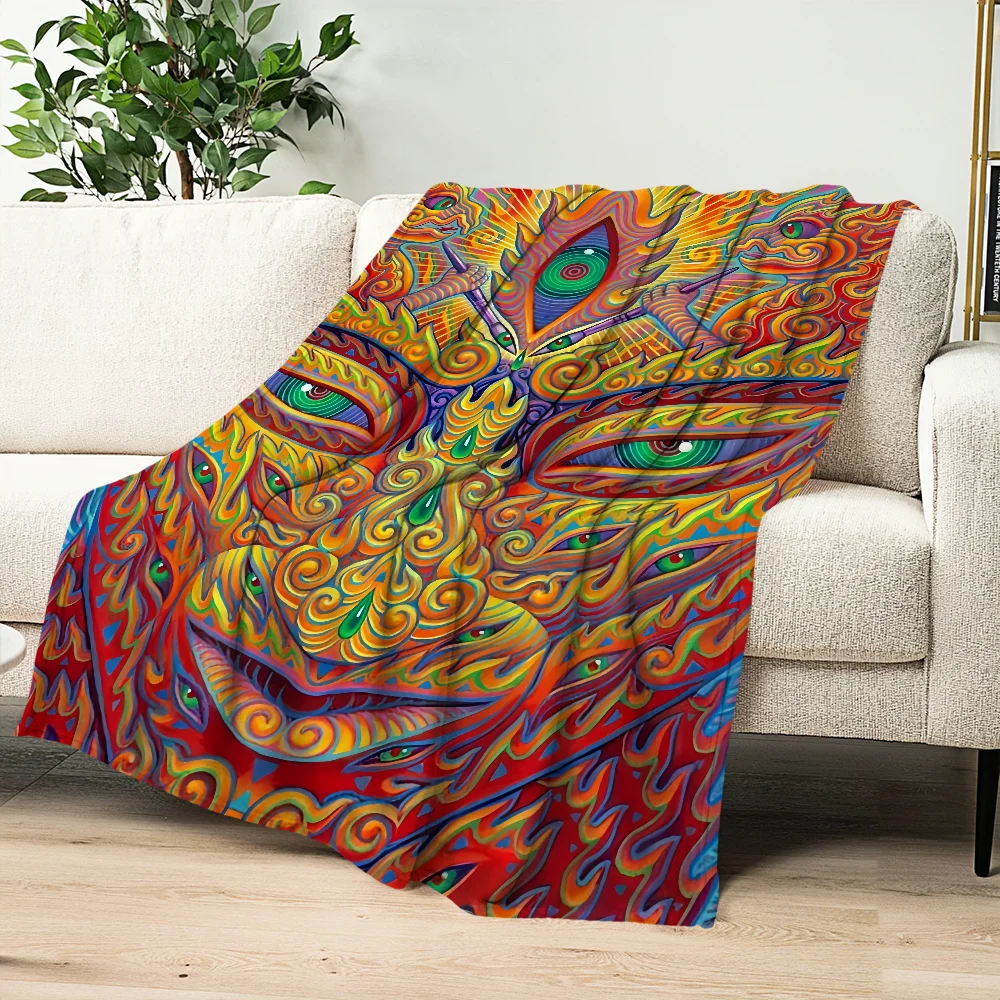 Warm Soft Plush Alex Nap Blankets Aesthetic Sofa Art rug for Living Grey Room Office Bedroom Home Travel Kid Gifts Flannel 2
