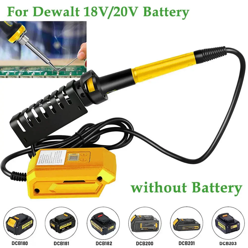 Cordless Electric Welding Tools Soldering Iron for Dewalt 18V 20V Li-ion Battery 300-510℃ Adjustable Internal Heating 60W