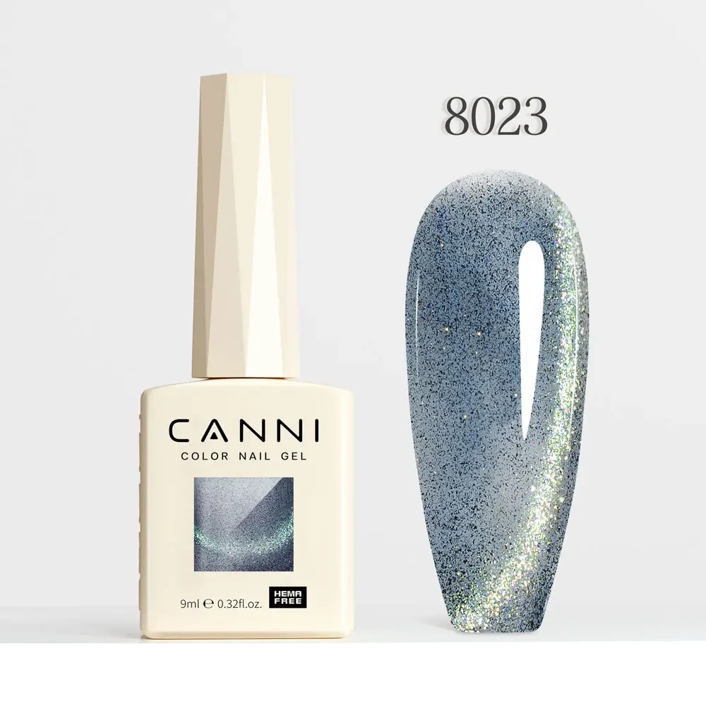 CANNI HEMA Free Black Glitter Diamond Sparkle Gel Polish - Long-Lasting Glossy Finish