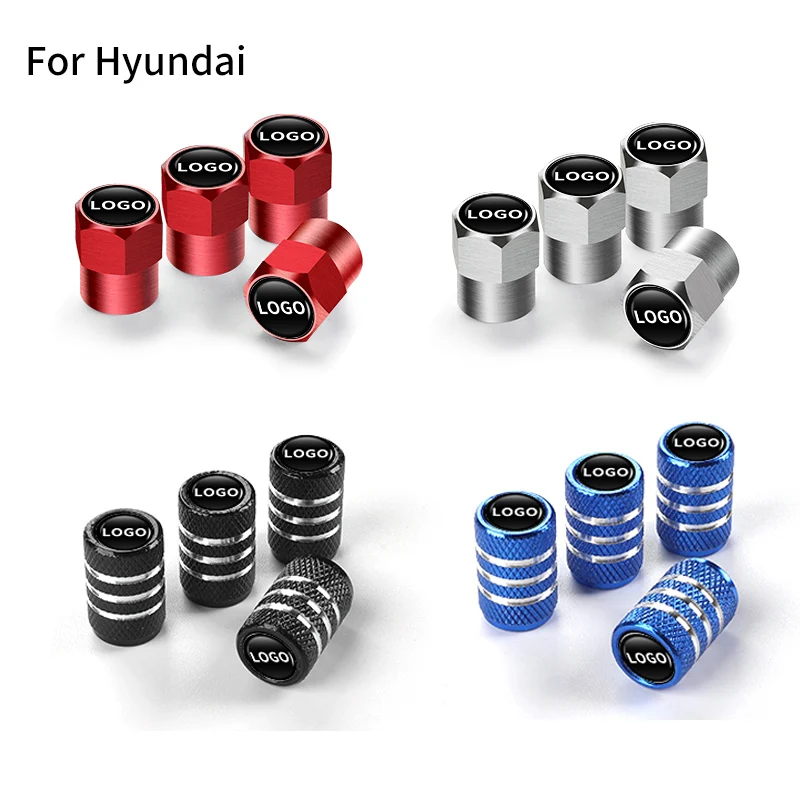 4Pcs Valve Car Wheel Tire Valve Caps For Hyundai I30 I20 IX35 I40