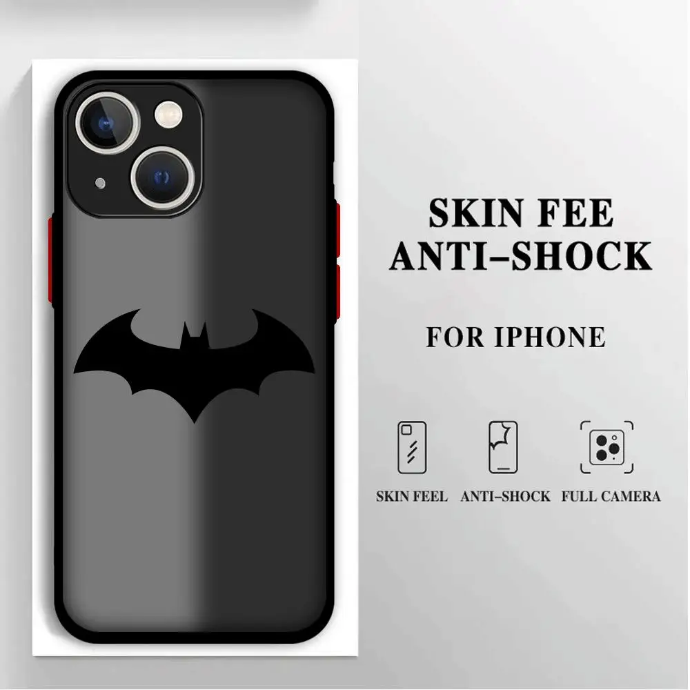 B-Batman logo Phone Case for Apple iPhone 14 15 Pro Max 13 14 Plus