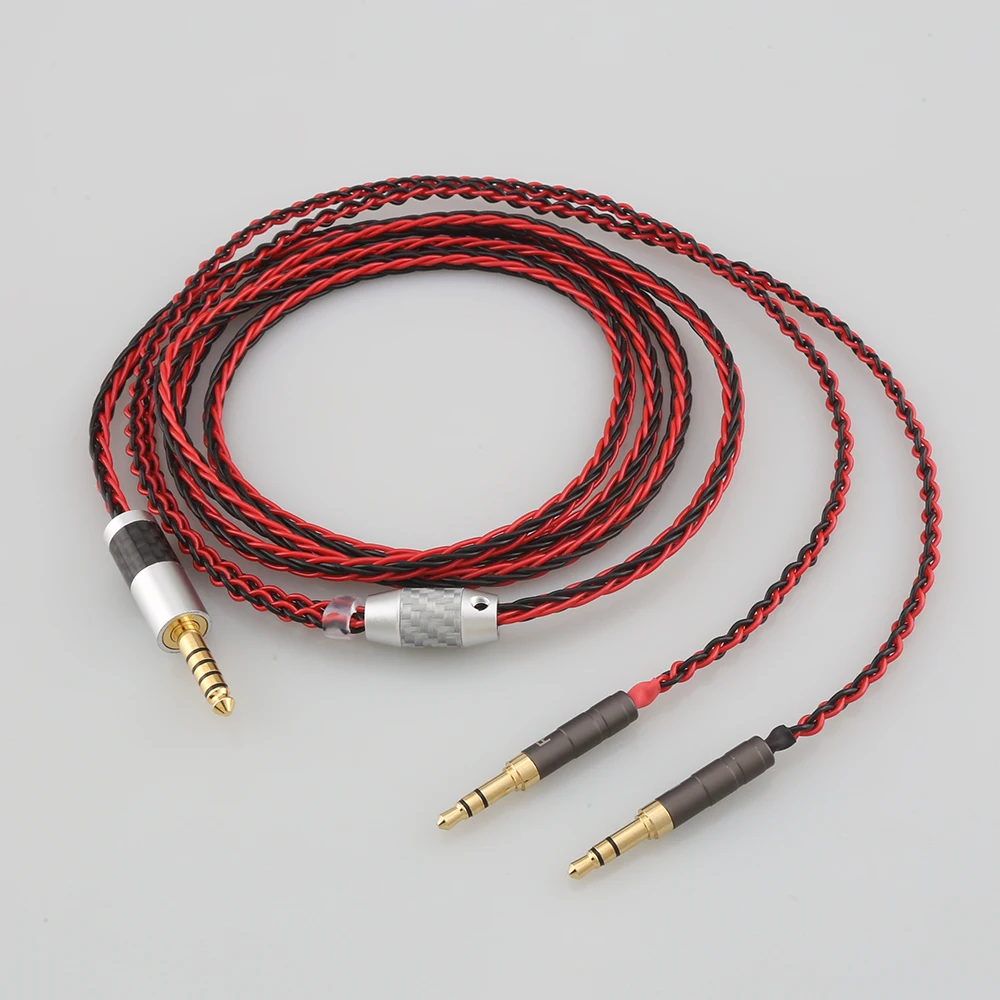 HiFi Red Black Headphone Earphone Cable For Hifiman Sundara Ananda HE1000se HE6se DEVA he400se Arya He-35x