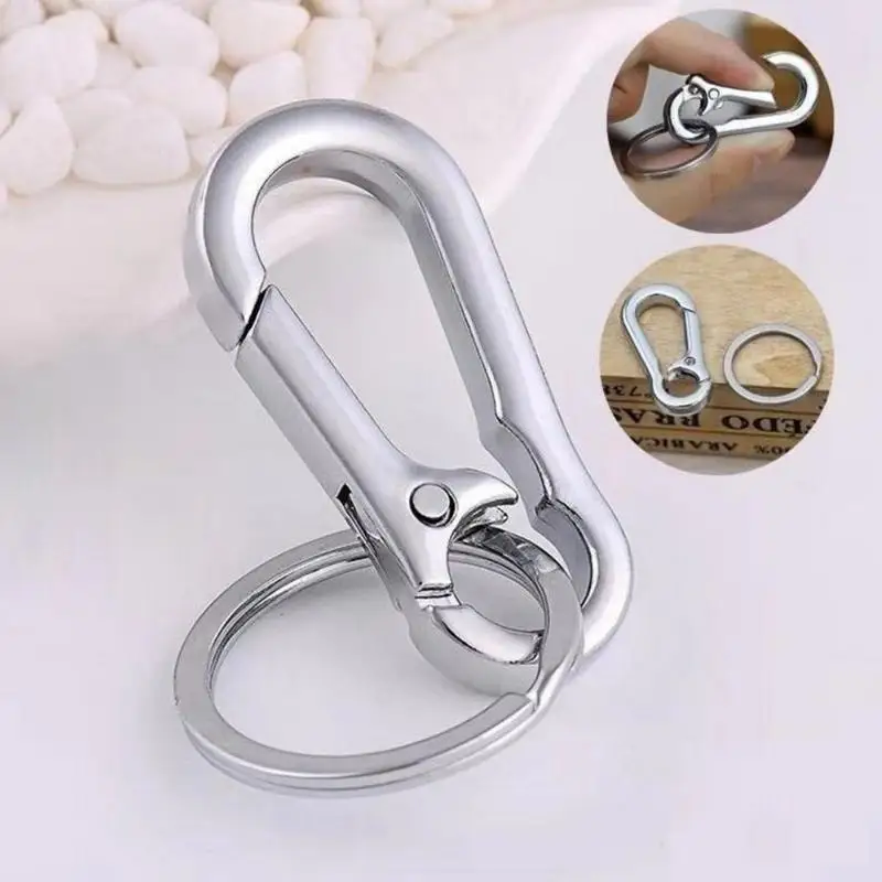 Anti-Lost Car Keychain Zinc Alloy Auto Key Chain KeyRing Gourd Buckle Carabiner Keychain Car Key Ring Hanging Buckle For Auto