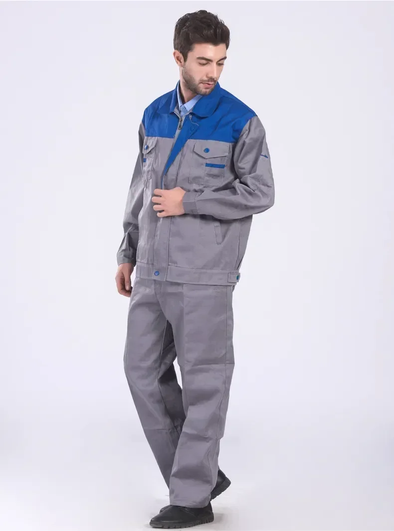 

Mechanics Jacket Auto High Workwear Men And Repairman 2 Working Clothing Quality for PCS Work Clothes Pants