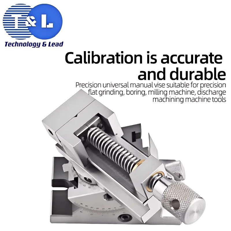 Universal Precision Flat Pliers 360 Degrees Rotation Adjustable Angle Sine Tilting Vice Grinder Manual Force Precision CNC Tools 6