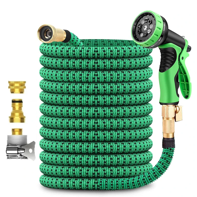 Garden Water Hose Expandable Magic Water Pipes Double Metal Connector Pvc Reel for Garden Farm Irrigation Car Wash