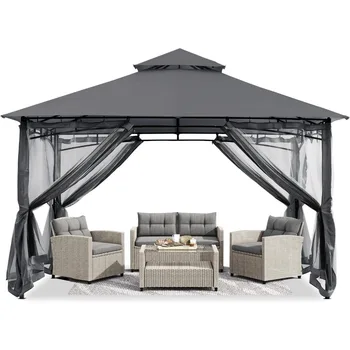 Patios 10x10 - Outdoor Steel Frame Gazebo 1