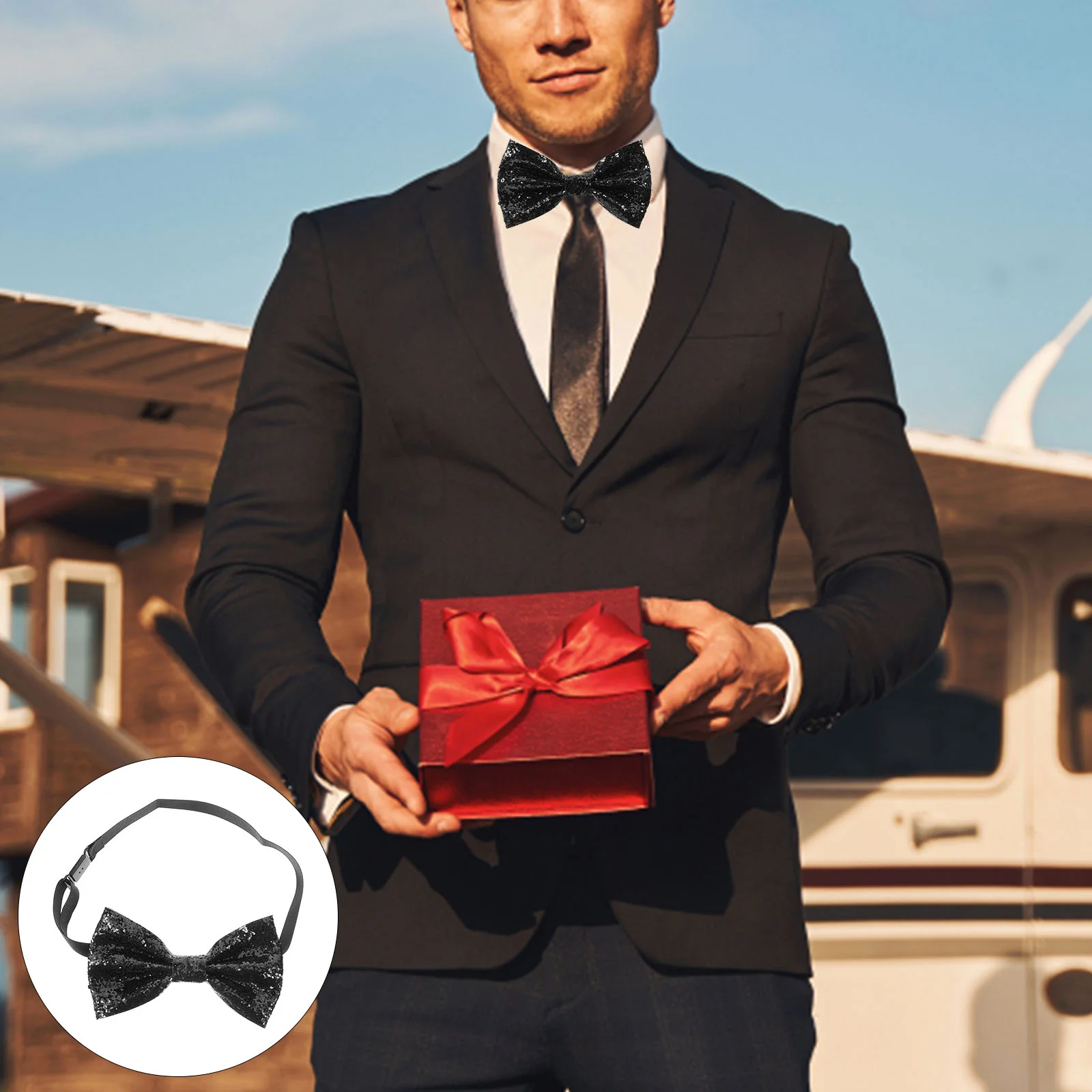 

Bow Tie Neckties Bowties Men for Prom Decoration Uniform Adjustable Costume Accessory