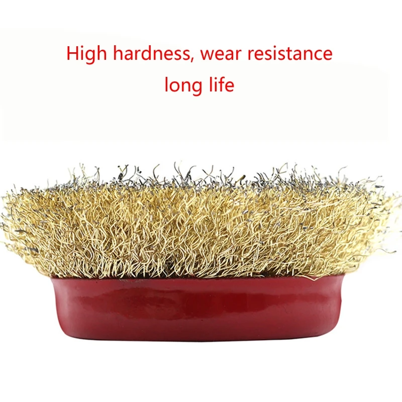 Compact Wire Cup Brush Bowl Cup Steel Wire Wheel Cup Brush Fitting for Angle Grinder Rust Paint Removal Hole 10/16mm
