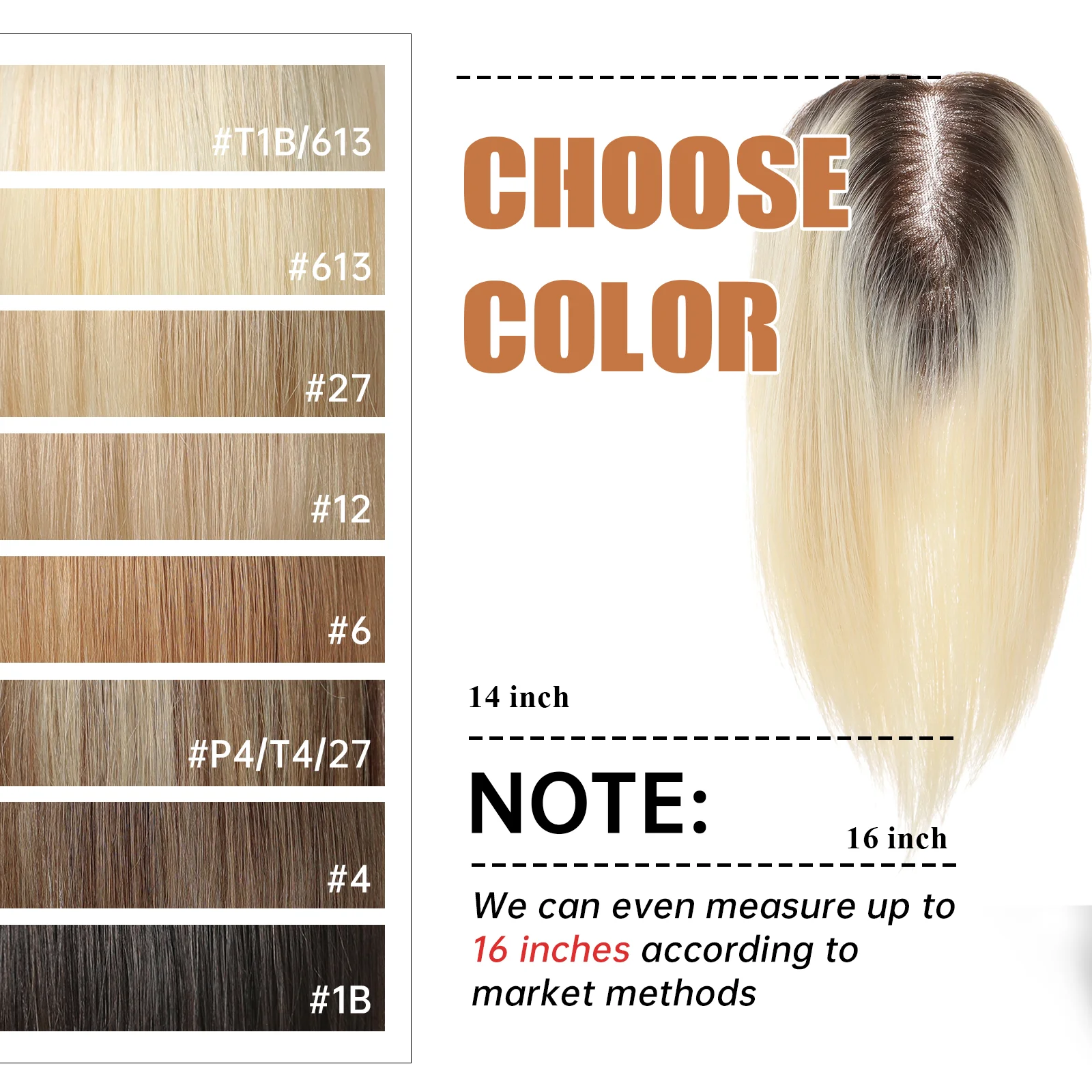 Original Human Hair Topper Women Human Hair Wigs Ombre Blonde Clip in Extensions Hand Tied MONO Base Hairpiece 14 inch,human hair toppers