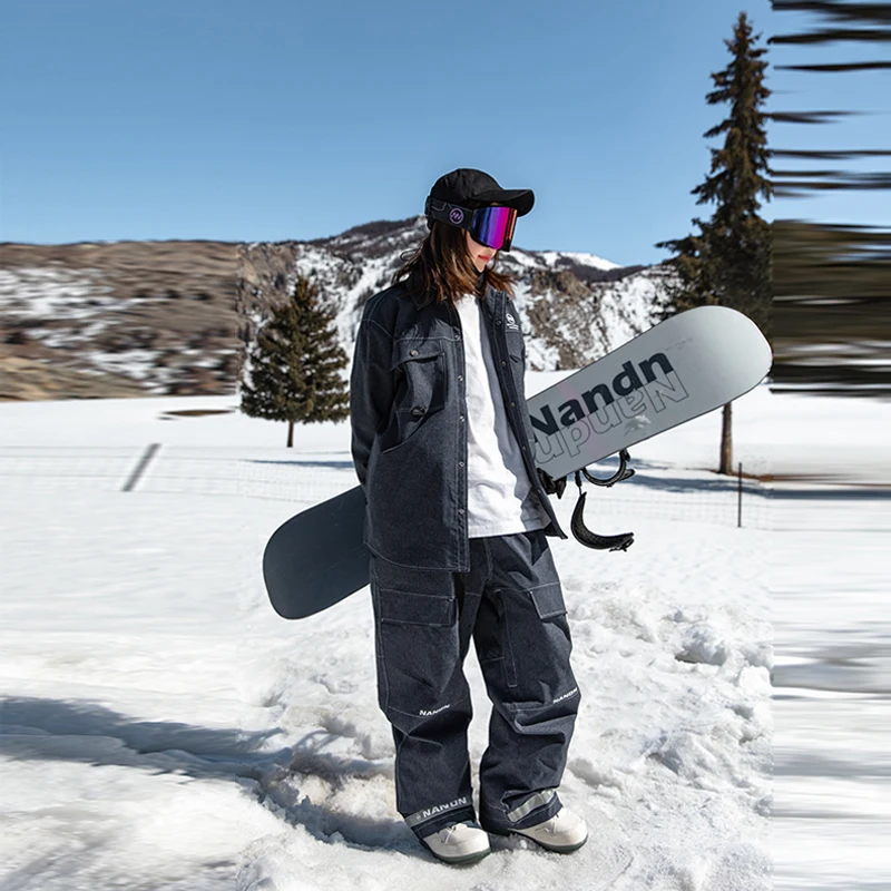 NANDN Ski Suit Men's Women's Snowboard jacket Outdoor Waterproof Ski Instructor Jacket Snow Suit