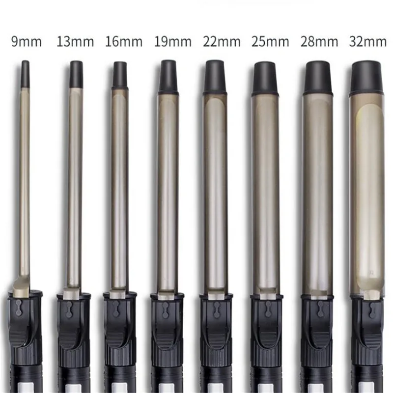 Professional 19mm 25mm 32mm Automatic Rotating Curling Iron Temperature Display Ceramic Hair Curler Anti Scalding
