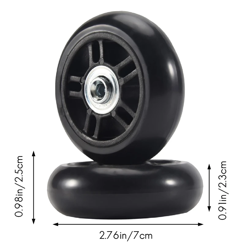 1 Pair Universal Swivel Luggage Suitcase Wheel Universal Wheel Replacement Luggage Accessories