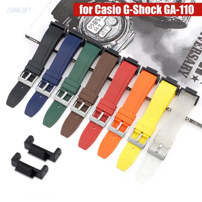 Per Casio G-Shock Ga-110/120/400/700 Gd-100 Dw-5600 6900 5610 Gma-S110 Ga-2100 Adattatori Cinturino In Gomma Siliconica 16Mm