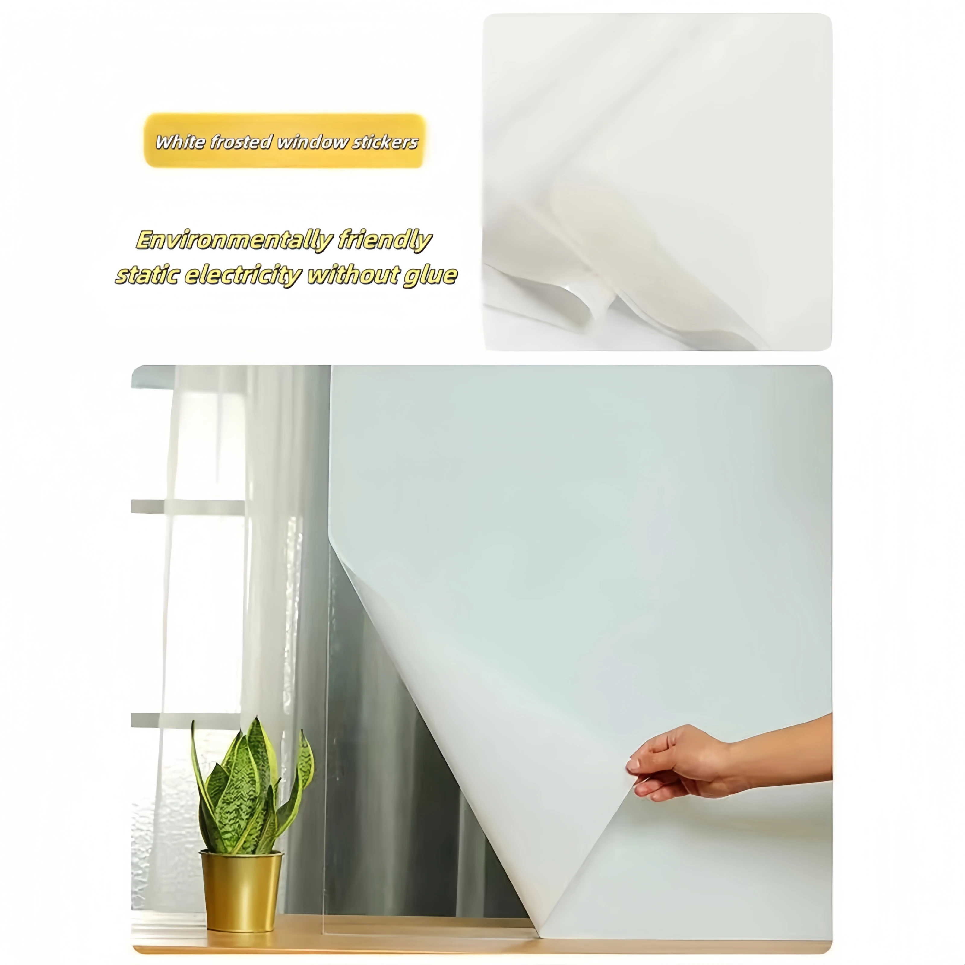 Translucent Matte White Frosted Privacy Window Film