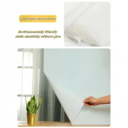 Translucent Matte White Frosted Privacy Window Film - 30Cmx1M (White)