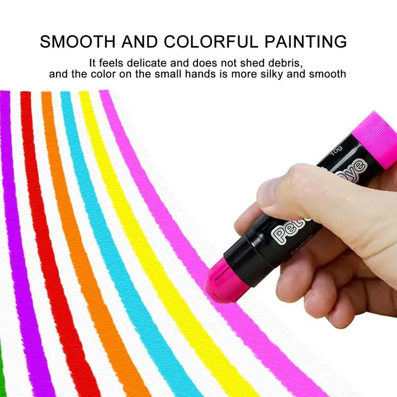 Pintura para s, 12 colores, tinte para el cabello lavable para mascotas, pintura para piel, marcadores para marcar animales de granja para ganado, caballos, mascotas, colores temporales para el cabello - Imagen 5