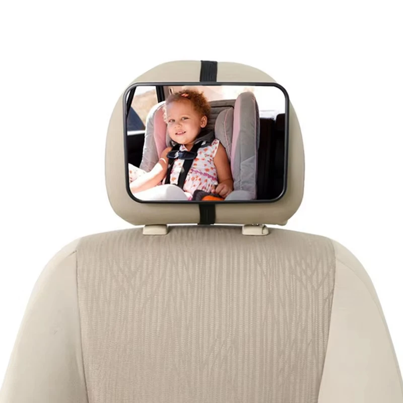 Car Safety Rearview Mirror for Baby Child Seat Headrest Mount Square Safety Monitor Rear Seat