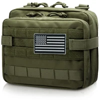 Tactical Admin Pouch of Double Layer Design, Molle EDC EMT Utility Pouches ,Sleeve Modular Tool Pouch Large Capacity 1
