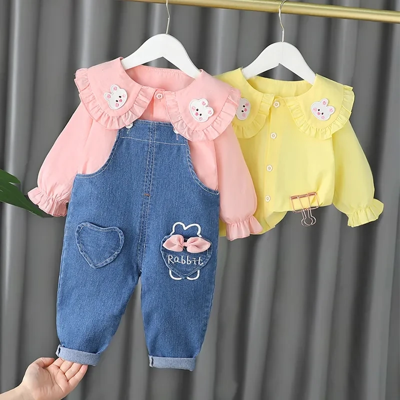 2022 Spring Autumn Baby Girls Cute Clothing Set Toddler print long