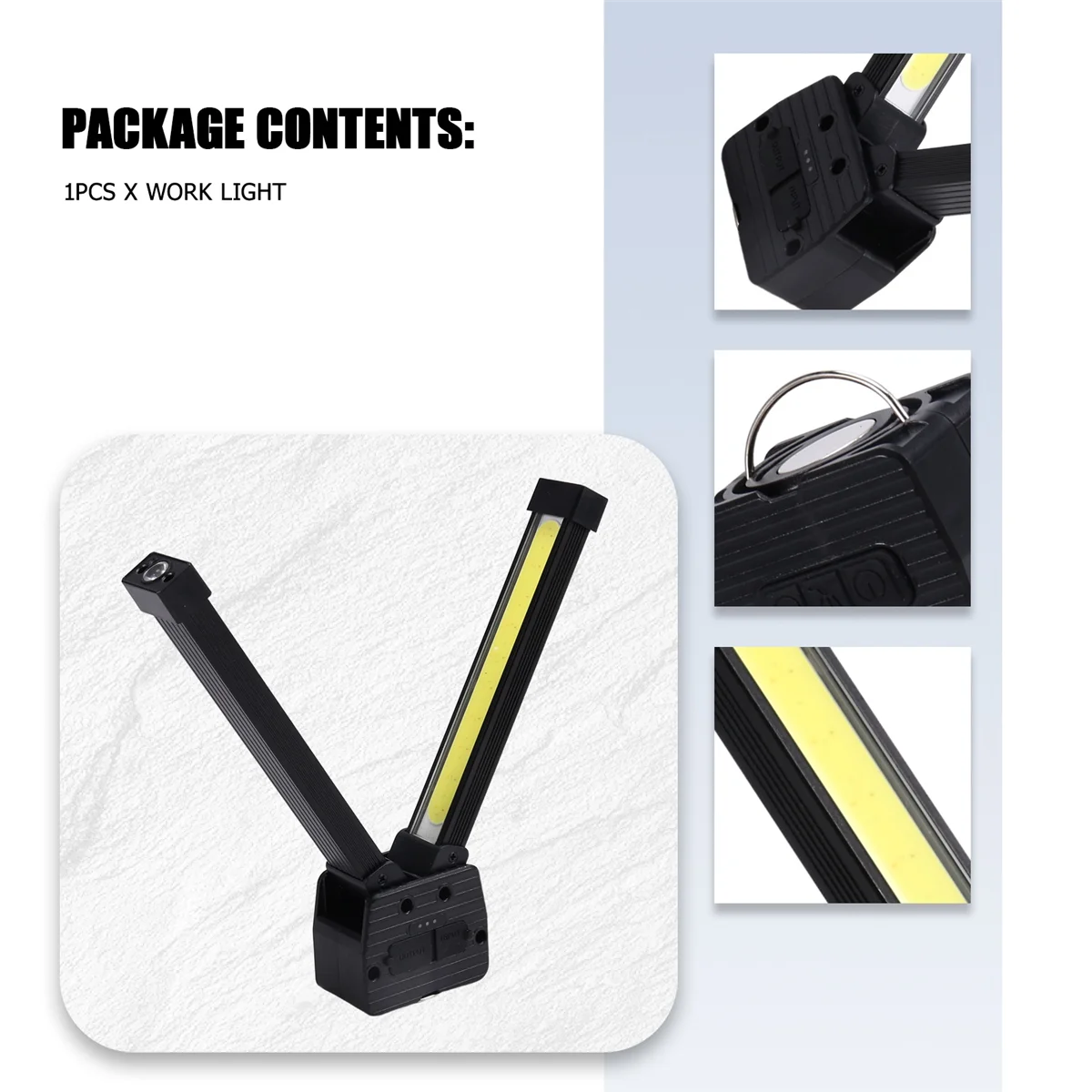 BAAU Flashlight Outdoor Multi-Functional Camping Lighting Rechargeable Portable Work Light Tent Light Folding Work