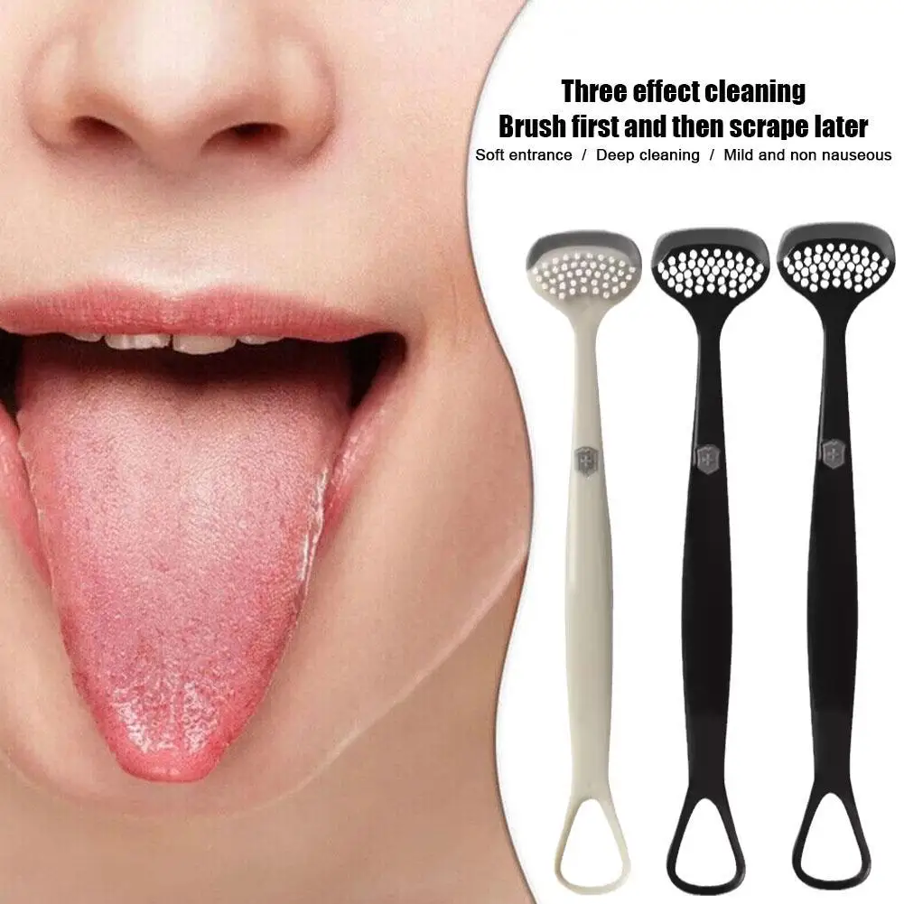 

Silicone Tongue Scraper With Non-slip Handle Fresher Breath Tongue Cleaner Mouth Cleaning Tool Soft Scraper Oral Care tool