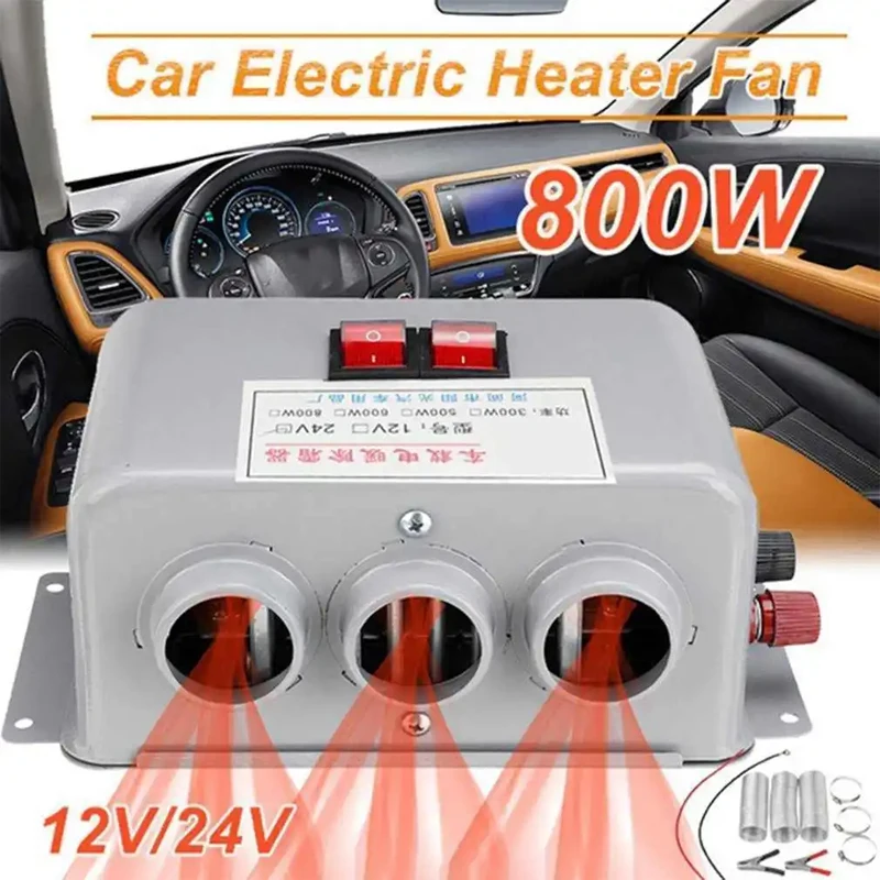 Winter Car Heater Fan 12V 24V Vehicle Fan Heater Car Windscreen Window Demister Car Heating Dryer Windshield Defroster Warmer