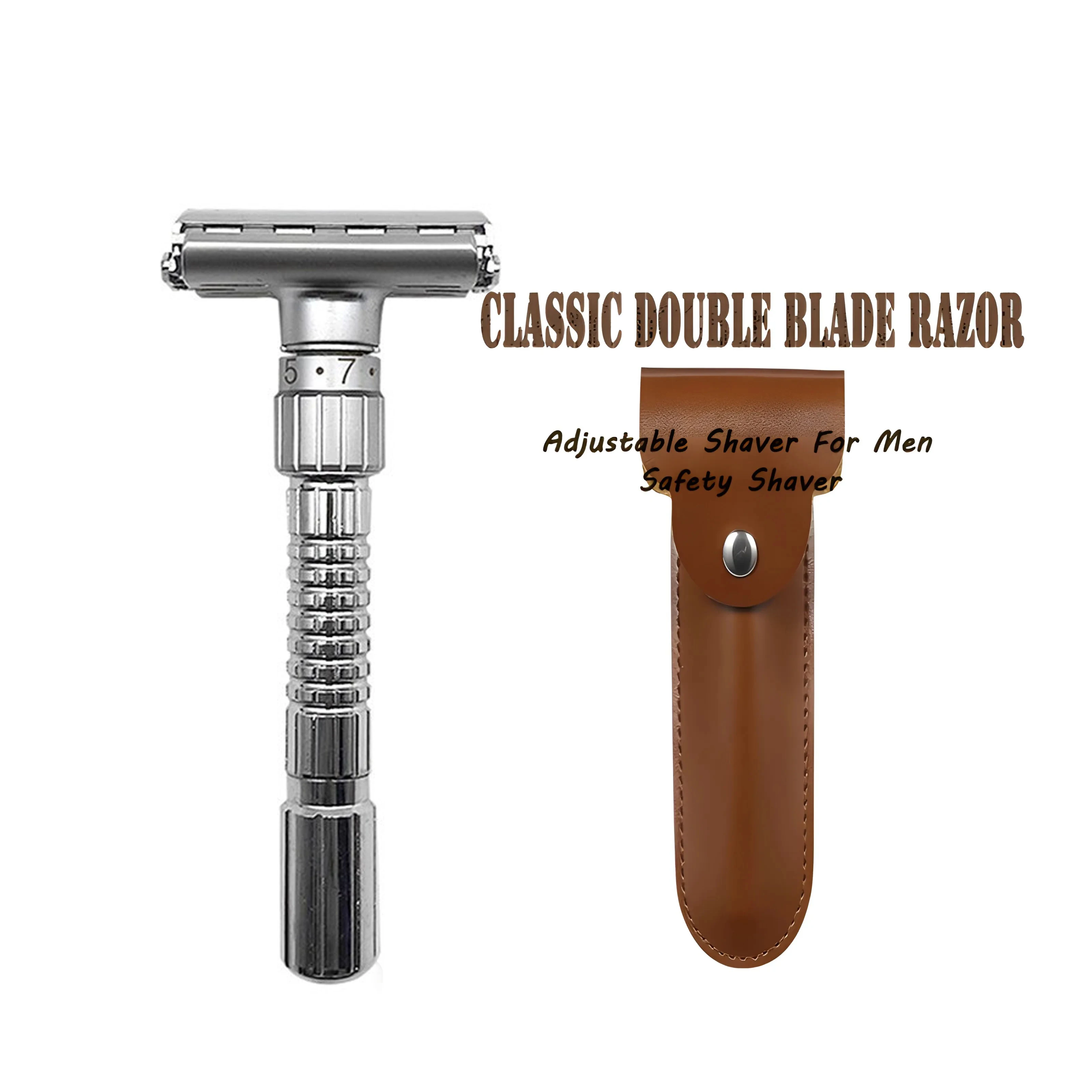 AdjustableSafetyRazorMensFoldingShavingDoubleEdgeMildto