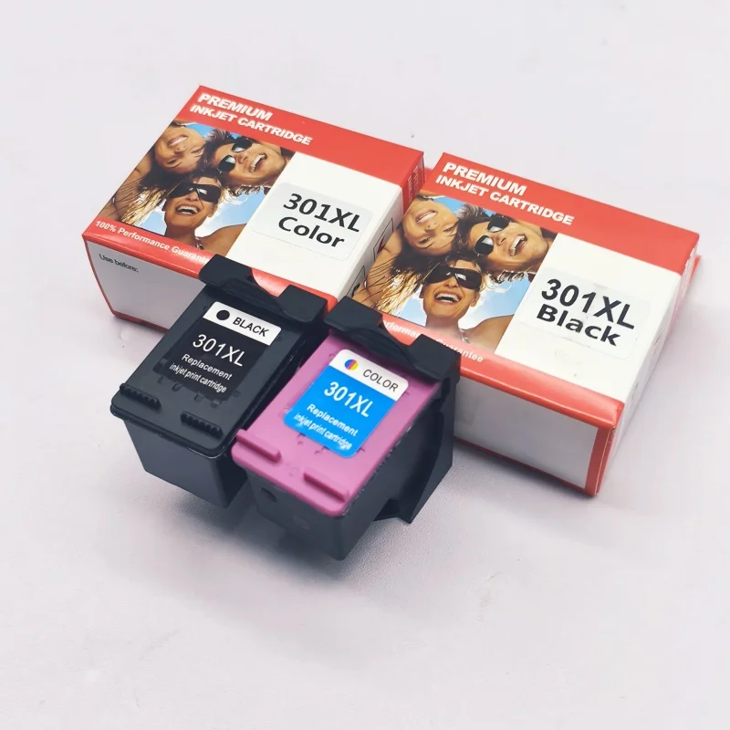 Remanufactured HP 301 Black & Tri-Colour Ink Cartridges (2-Pack) - For ENVY 4504 & More By Ink Jungle