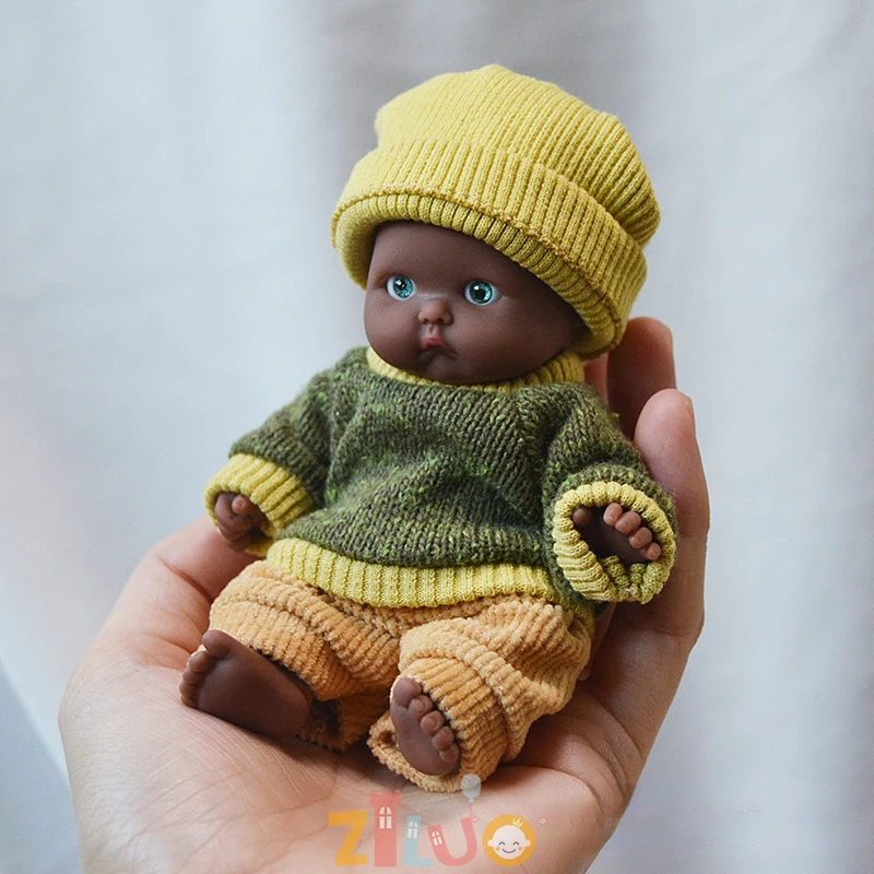 12cm Reborn Dolls Mini Palm Dolls Simulation Baby Dress Up Doll Reborn Doll Girls Boys Toys for Kids 1/12