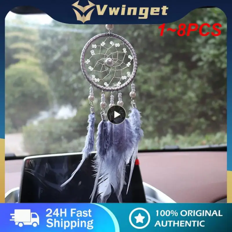 

1~8PCS 34cm Creative Mini Feathers Wind Chimes Tassel Catching Monternet Pendant Car Wall Hanging Decoration Dream Catcher Home