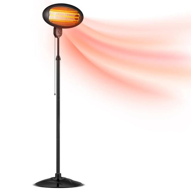 Electric Outdoor Patio Heater Adjustable Height Quartz Heating Waterproof  Outdoor Infrared Heater Floor Standing Patio Heater - AliExpress