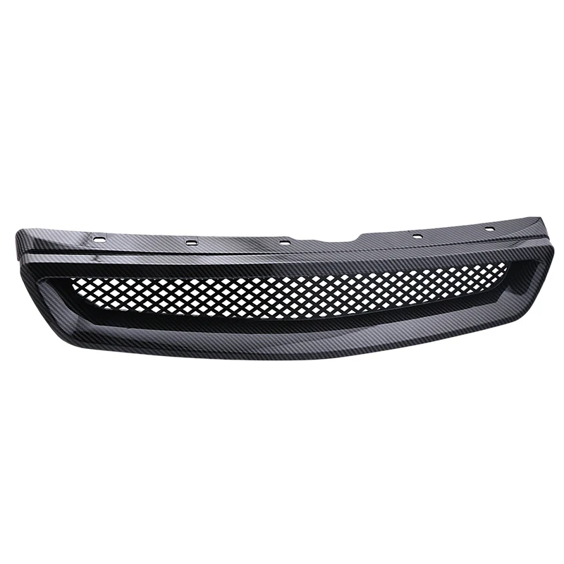 

Car Carbon Fiber Mesh ABS Front Hood Grille Grill for Honda Civic JDM Type R