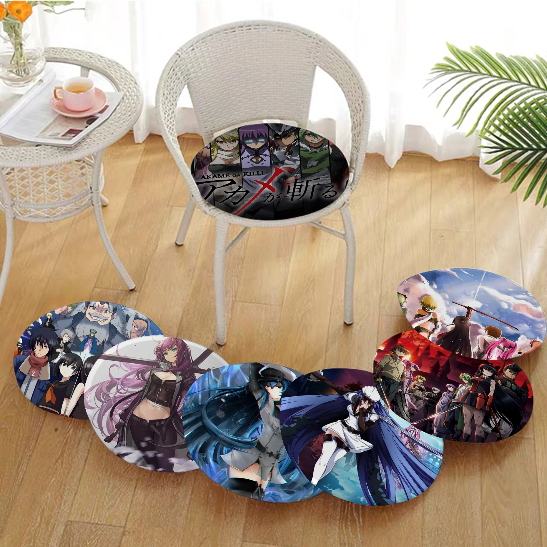 

Anime Akame Ga Kill Cushion Mat Modern Minimalist Style Seat Cushion Office Dining Stool Pad Sponge Sofa Mat Chair Cushions