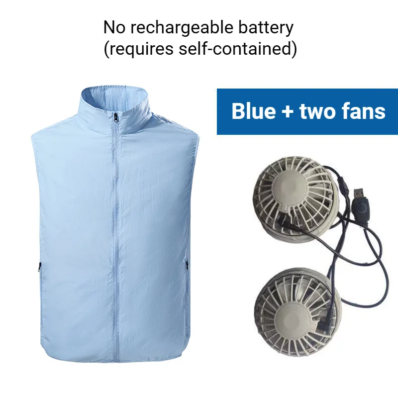 Blue two fans