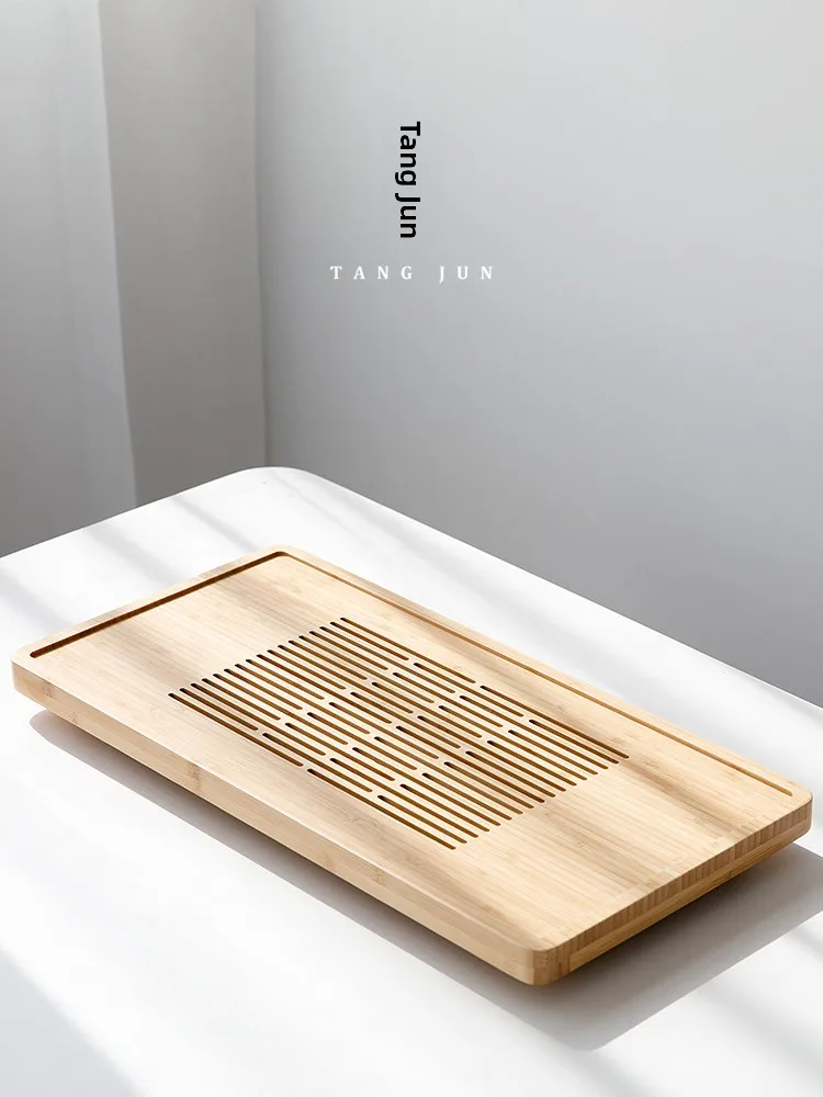 Japanese Sle Bamboo Tea Sea Tea Set Kung Fu Tea Tray Water Drainage Tea Table New 2025 Home Use Draining Tray Water Storage