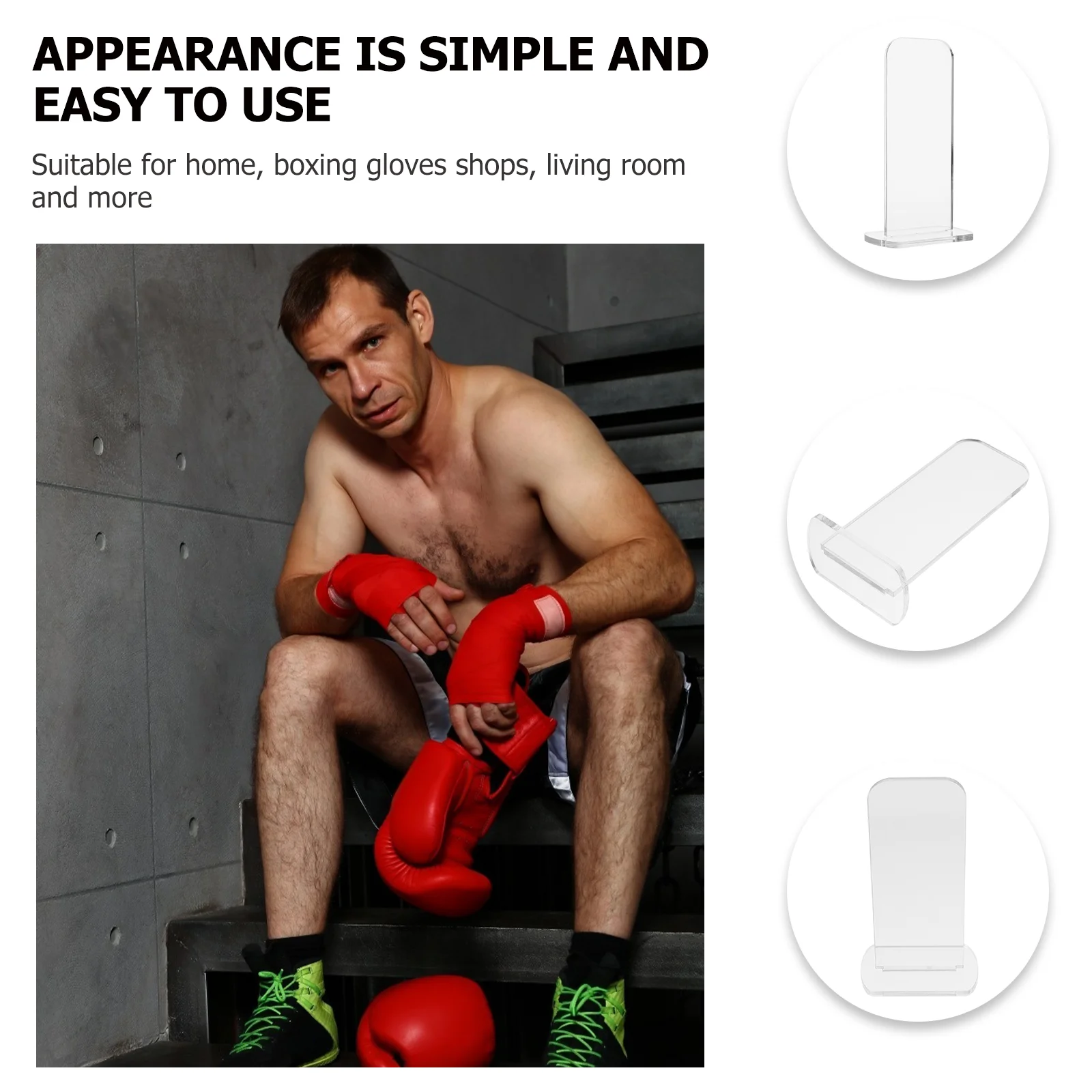 Boxing Gloves Display Rack Premium Plastic Home Boxing Gym Simple Stand for Gloves Storage ganized Practical