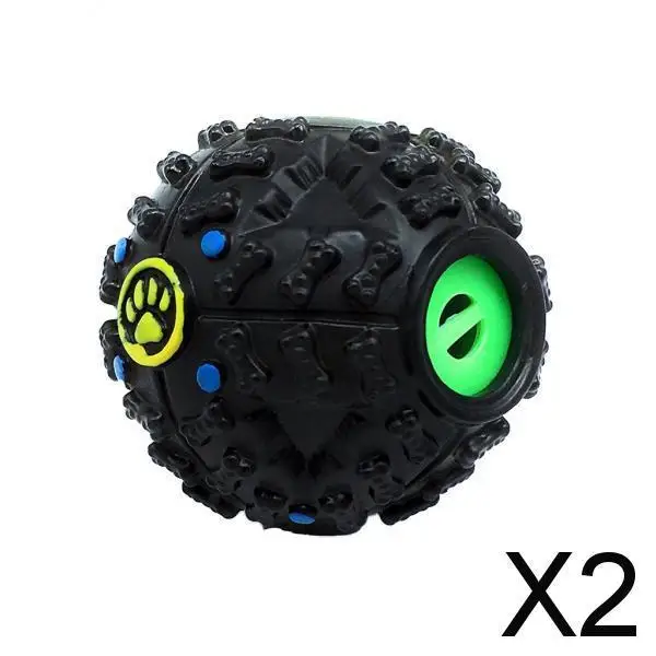 

2xPet Dog Cat Squeaky Ball Toy Training Chew Sound Activity Toy Dia.