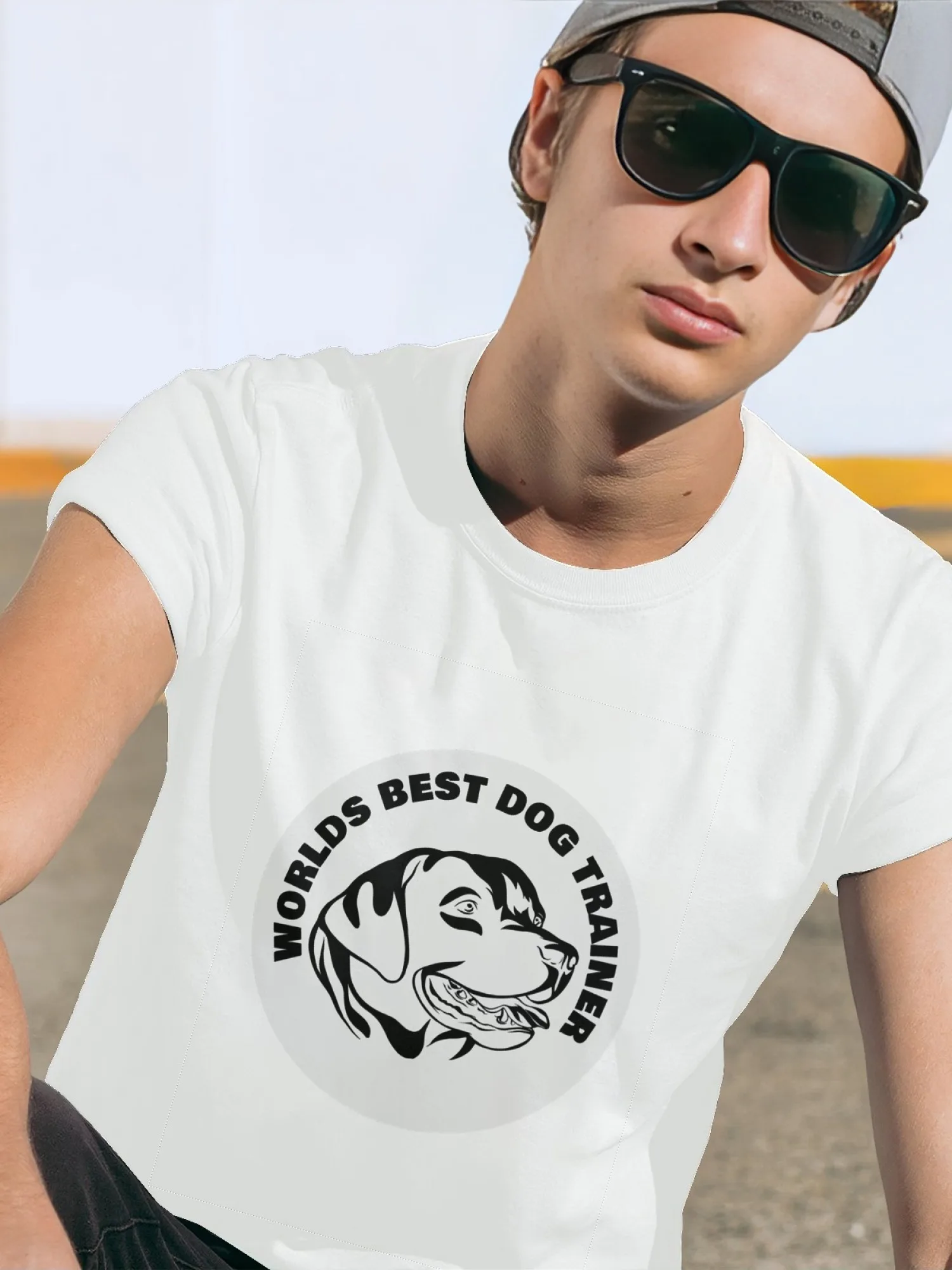 

Футболка мужская с принтом спереди, удобная дышащая ткань, повседневный спортивный стиль, тренировка собак, летний топ