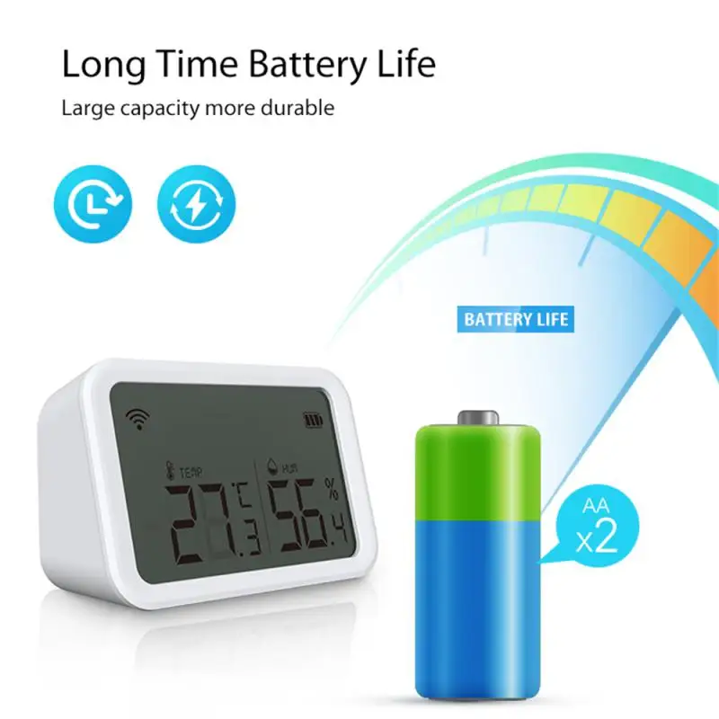 

Tuya Smart Home ZigBee And HomeKit Temperature And Humidity Sensor With LCD Screen Works With Alexa Google Home Assistant