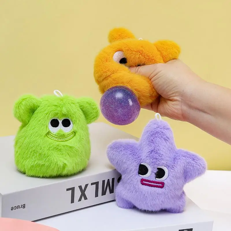 

Plush Squeeze Ball Sensory Water Bead Squeeze Ball Animal Mood Relaxing Stress Toys For Boys Girls Adults Fidget Toy Bubble Blow