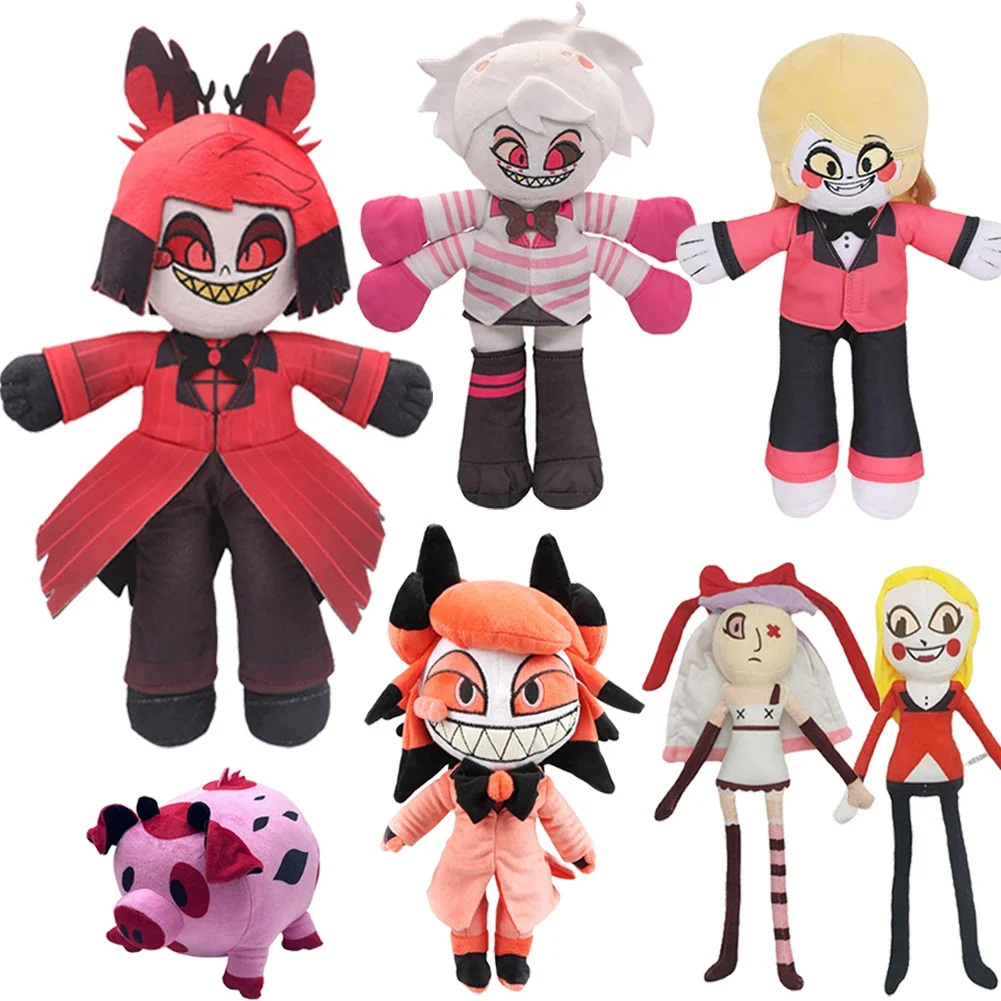Alastor Angel Dust Charlie Peluche Fantasia Cartoon Hotel Bambole Di Pezza Morbide Per Adulti Plushie Figure Doll Costume Della Mascotte